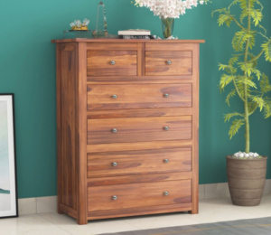 GOURAVGENIC HANDICRAFT Garry 6-Drawer Wooden Chest Of Drawers