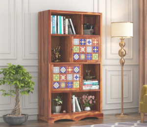 GOURAVGENIC HANDICRAFT  Book Shelf with Bohemian Tiles