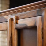 Sheesham Wood Crockery Cabinet with Glass Door | Solid Wood Storage Almirah for Living Room | Wooden Book Shelf & Display Unit | Walnut Finish - Image 4